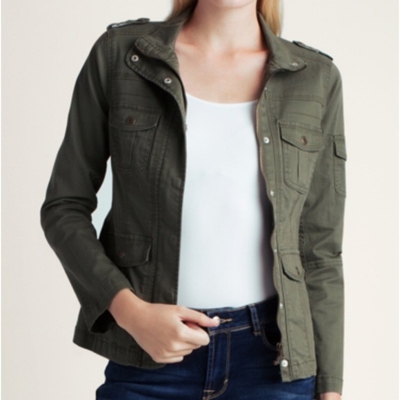 kensie fitted utility jacket